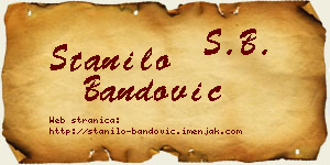 Stanilo Bandović vizit kartica